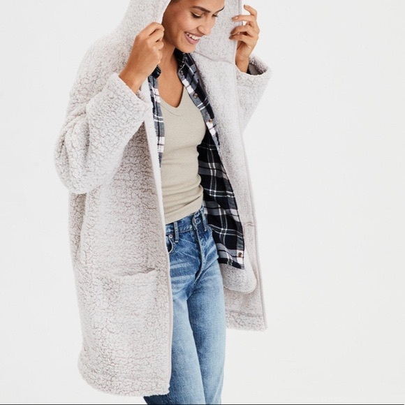 American Eagle Outfitters Jackets & Blazers - American Eagle teddy Sherpa cost with hood